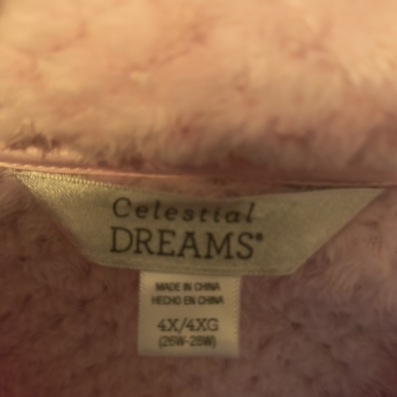 Celestial Dreams Pink Plush Robe - Picture 3 of 3